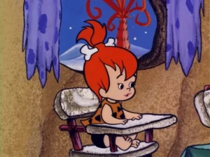 Pebbles Flintstone Repurposing a bone as a hair accessory
